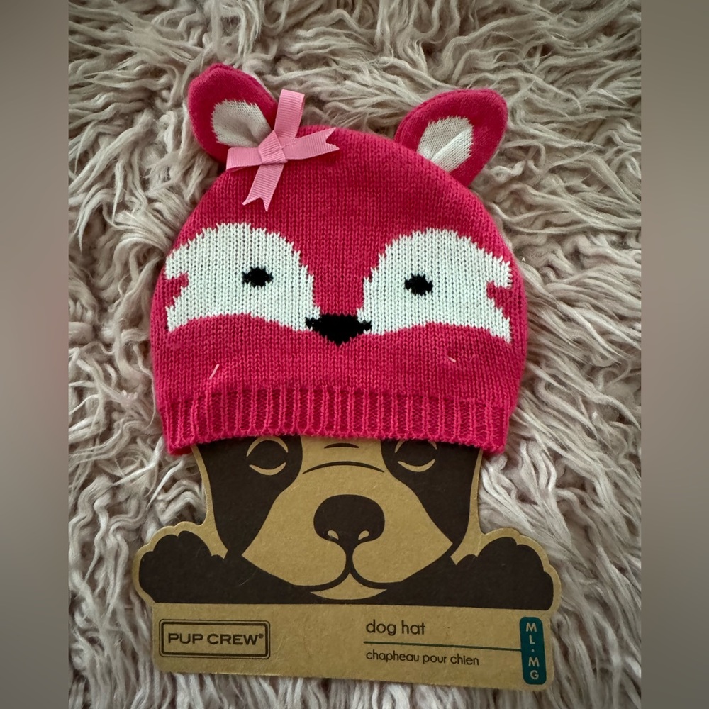 Dog winter bubble coat & dog hat- pink - size L (coat) size M/L (hat) - Picture 7 of 11